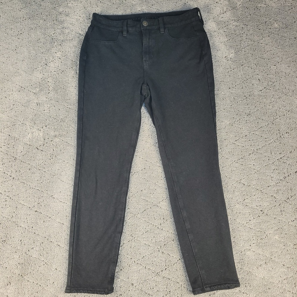 American Eagle Pants Womens 12S Black Hi Rise Jegging Next Level Stretch Soft
